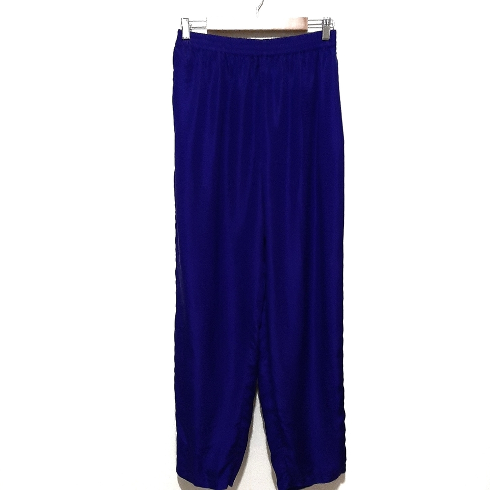 Diane Von Furstenburg Vintage Silk Purple Pants Size Medium